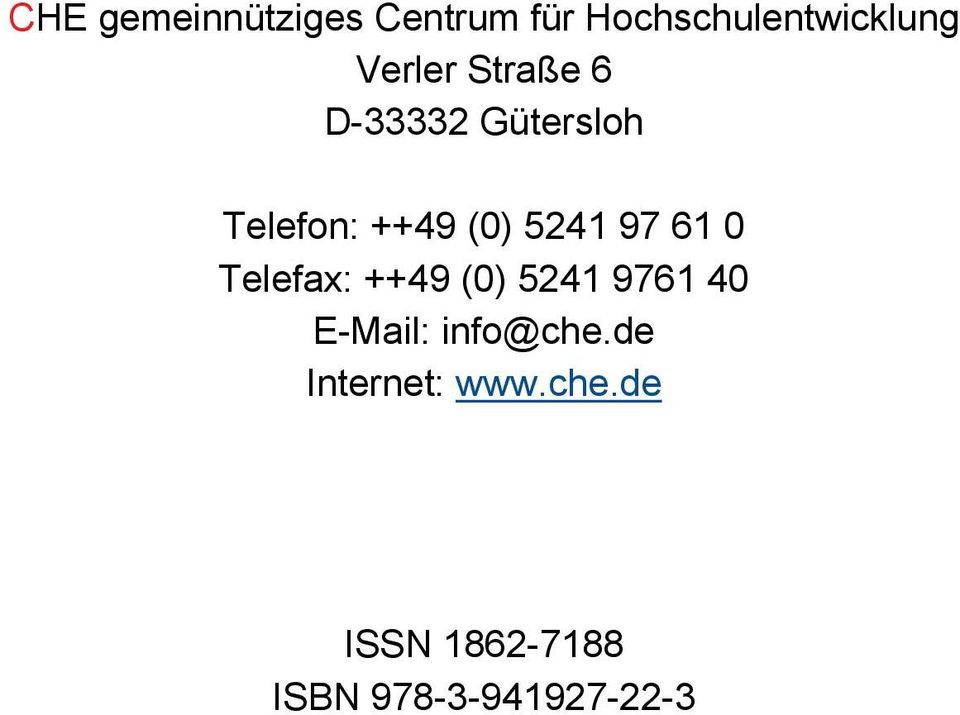 97 61 0 Telefax: ++49 (0) 5241 9761 40 E-Mail: info@che.