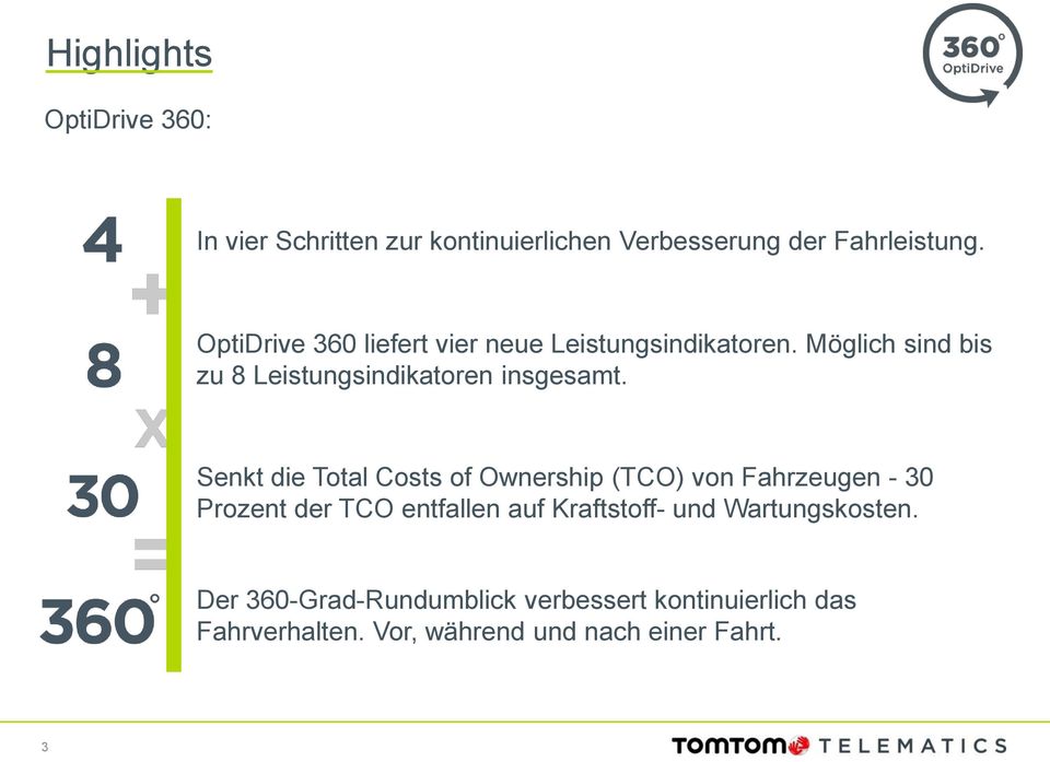 Senkt die Total Costs of Ownership (TCO) von Fahrzeugen - 30 Prozent der TCO entfallen auf Kraftstoff- und