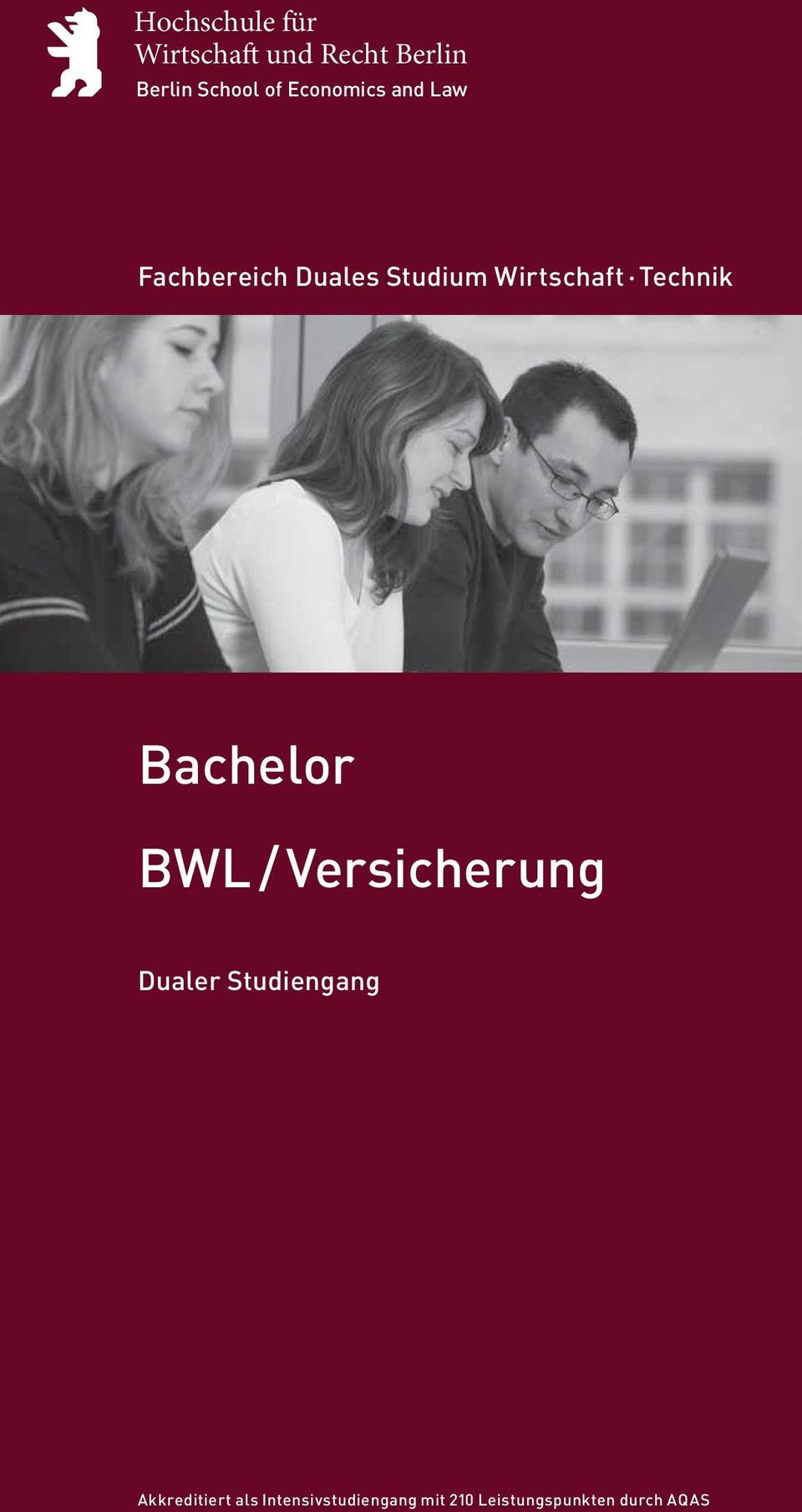 Technik Bachelor BWL / Versicherung Dualer Studiengang