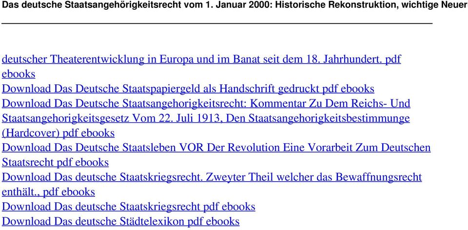 pdf ebooks Download Das Deutsche Staatspapiergeld als Handschrift gedruckt pdf ebooks Download Das Deutsche Staatsangehorigkeitsrecht: Kommentar Zu Dem Reichs- Und Staatsangehorigkeitsgesetz Vom 22.