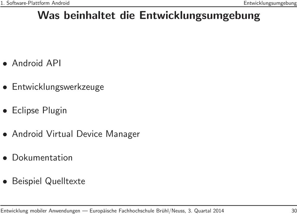Android Virtual Device Manager Dokumentation Beispiel Quelltexte