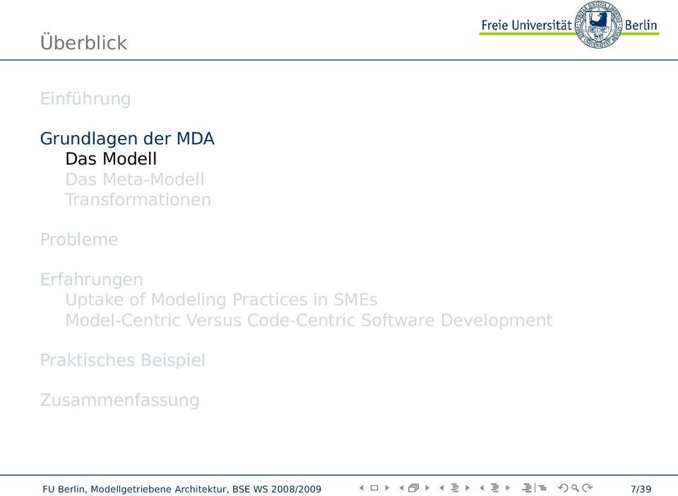 SMEs Model-Centric Versus Code-Centric Software Development Praktisches