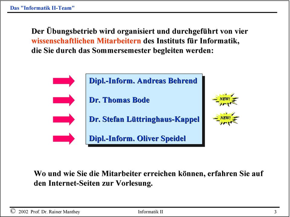 Andreas Behrend Dr. Dr. Thomas Bode Dr. Dr. Stefan Lüttringhaus-Kappel Dipl.-Inform.
