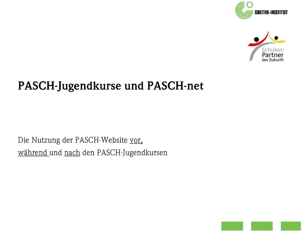 PASCH-Website vor, während