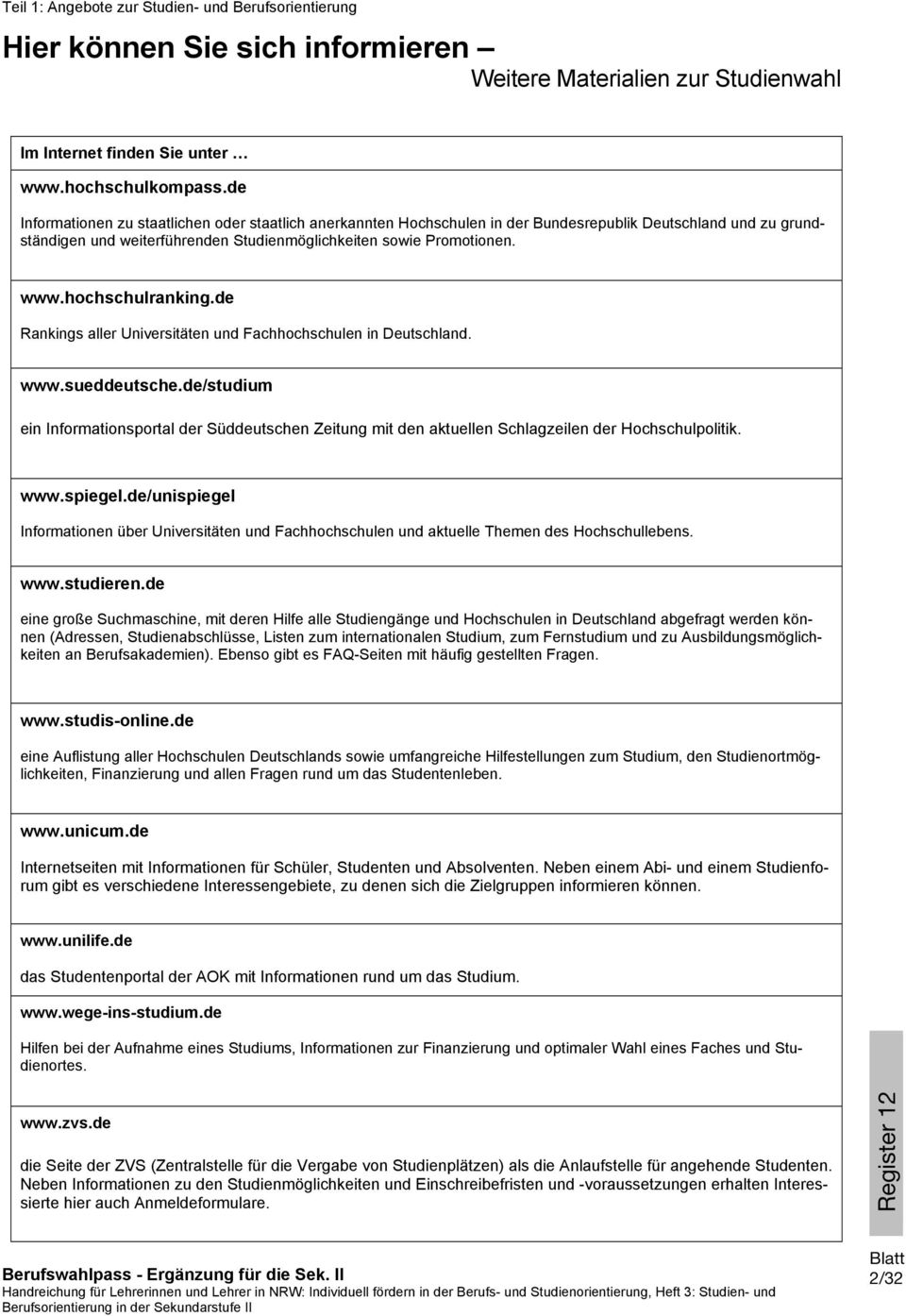 hochschulranking.de Rankings aller Universitäten und Fachhochschulen in Deutschland. www.sueddeutsche.
