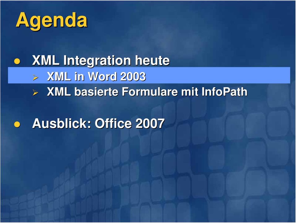 XML basierte Formulare