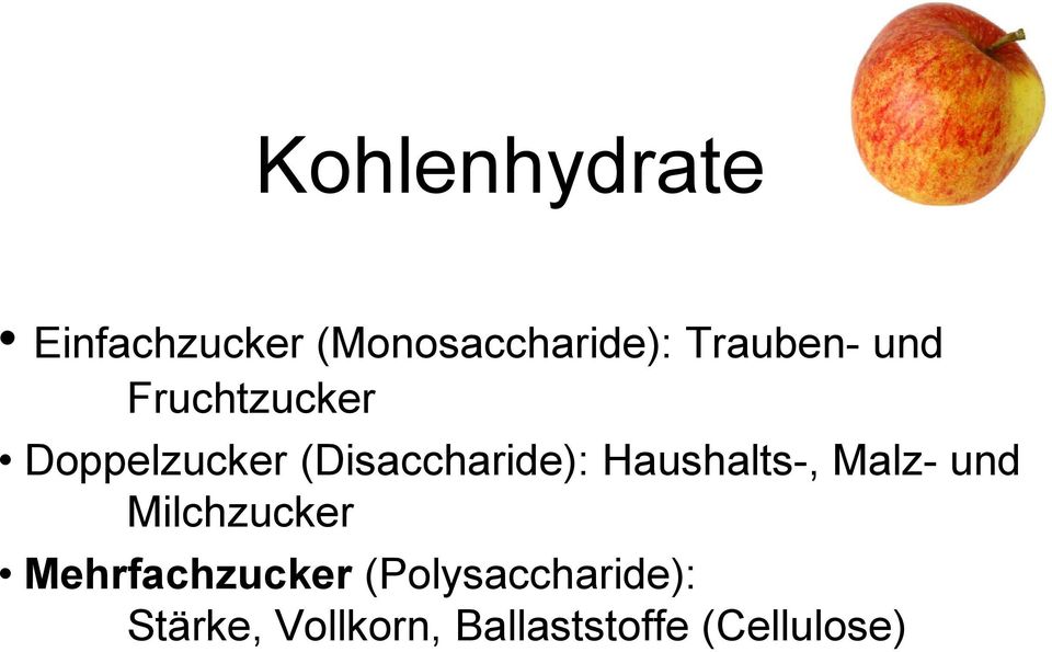 (Disaccharide): Haushalts-, Malz-und Milchzucker