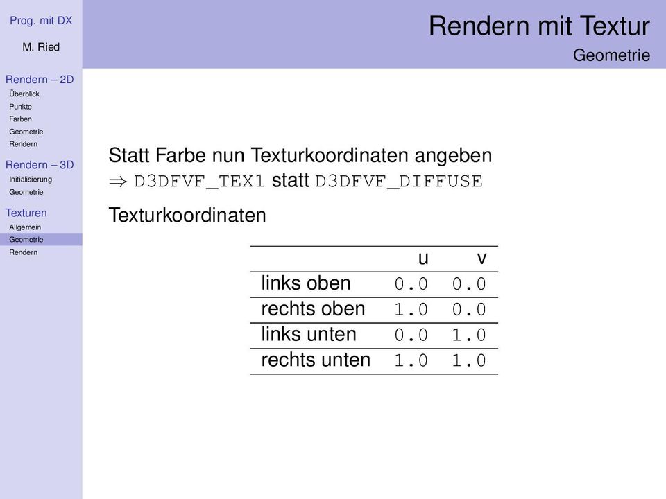 Texturkoordinaten u v links oben 0.0 0.