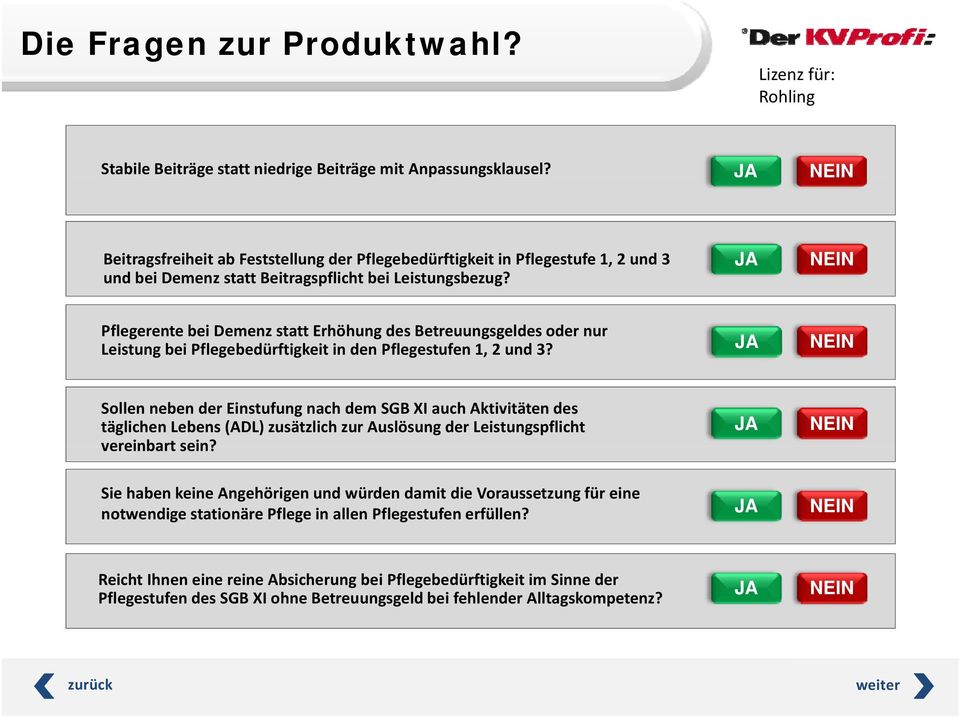 JA NEIN Pflegerente bei Demenz statt Erhöhung des Betreuungsgeldes oder nur Leistung bei Pflegebedürftigkeit g in den Pflegestufen 1, 2 und 3?