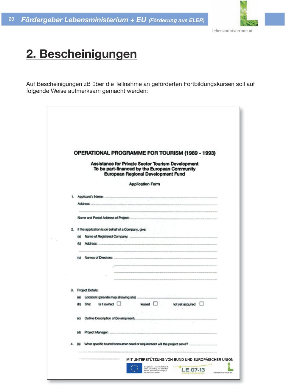 geförderten Fortbildungskursen soll auf folgende Weise