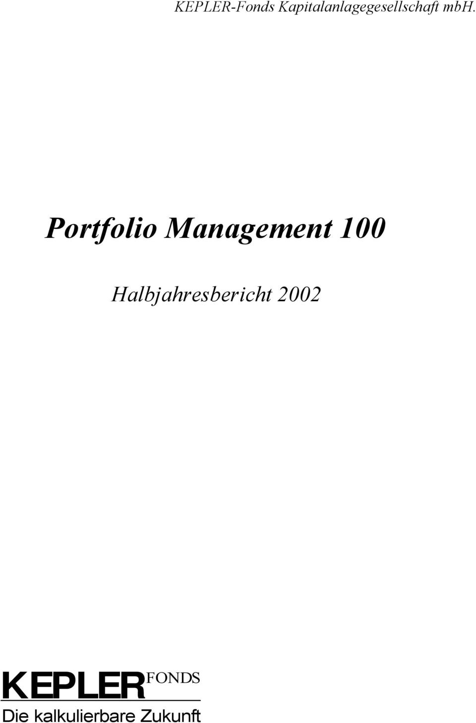 Portfolio Management 100