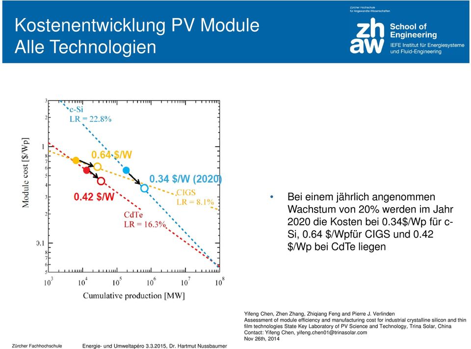 Verlinden Assessment of module efficiency and manufacturing cost for industrial crystalline silicon and thin film technologies