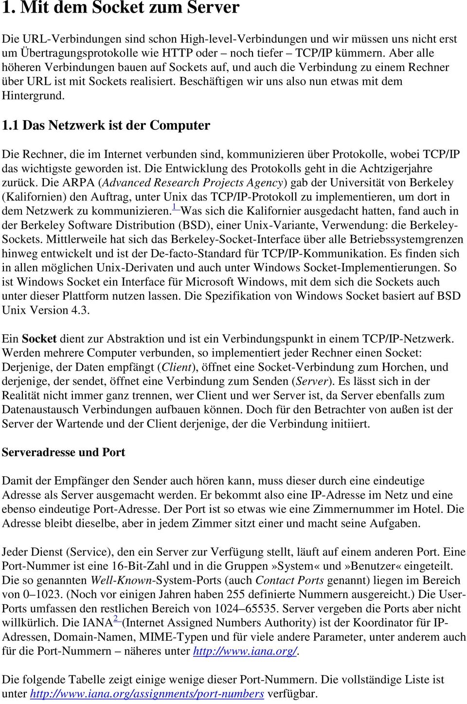 1 Das Netzwerk ist der Computer Die Rechner, die im Internet verbunden sind, kommunizieren über Protokolle, wobei TCP/IP das wichtigste geworden ist.