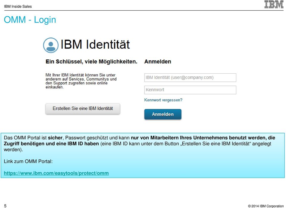IBM ID haben (eine IBM ID kann unter dem Button Erstellen Sie eine IBM