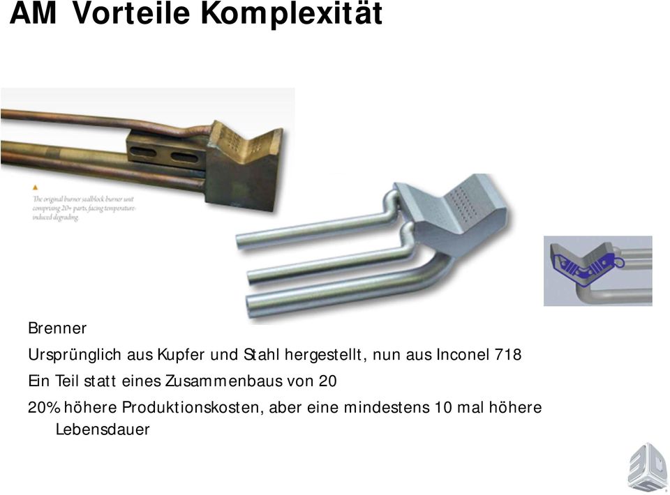 Teil statt eines Zusammenbaus von 20 20% höhere