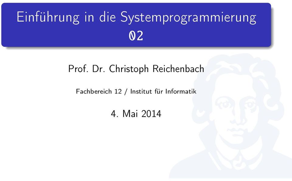 Dr. Christoph Reichenbach