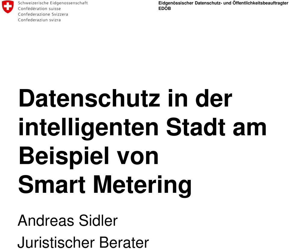 Datenschutz in der intelligenten Stadt am