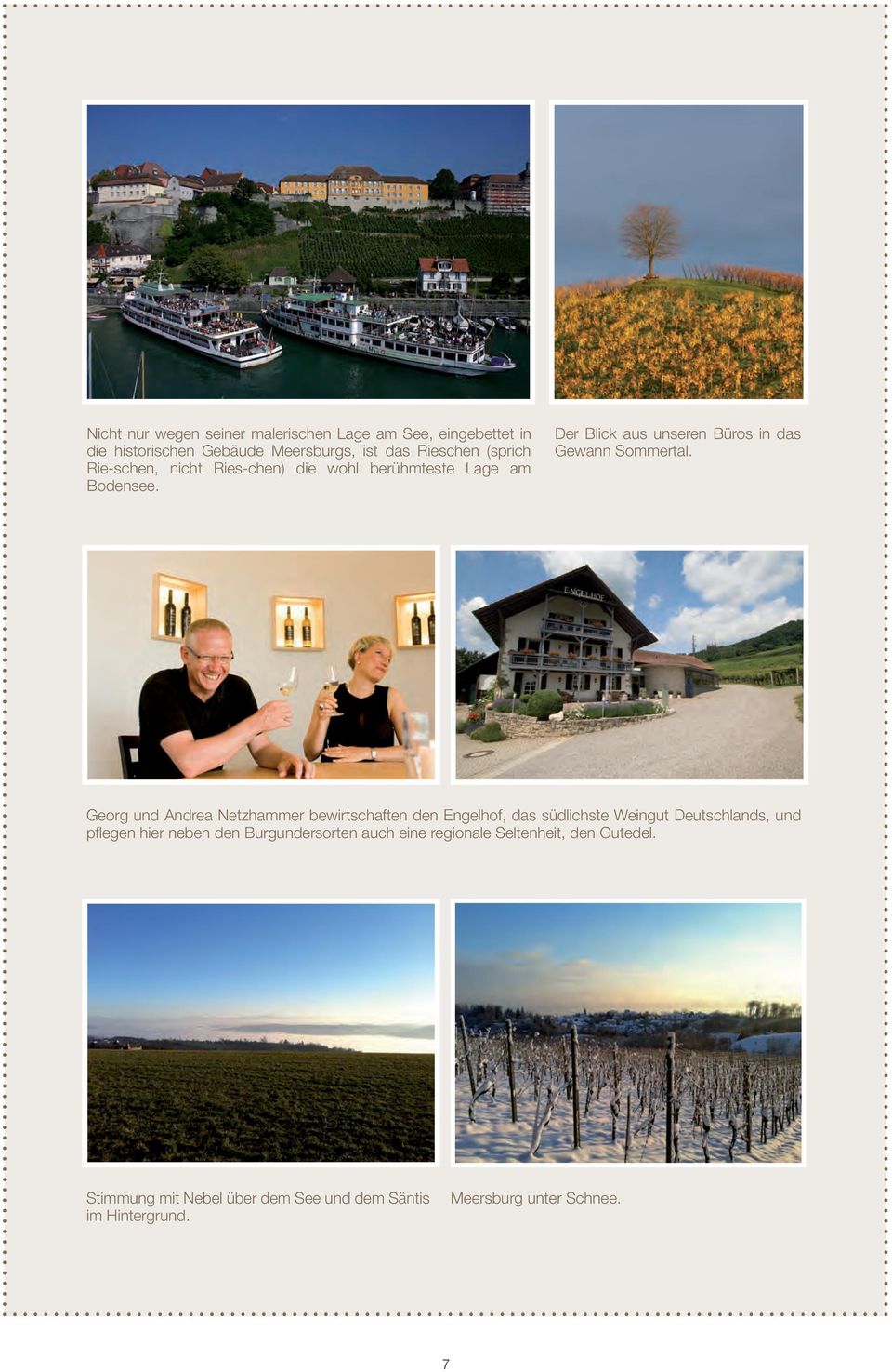 Georg und Andrea Netzhammer bewirtschaften den Engelhof, das südlichste Weingut Deutschlands, und pflegen hier neben den