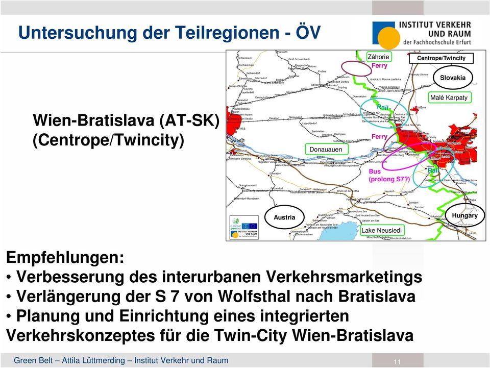 ) Hungary Austria Lake Neusiedl Empfehlungen: Verbesserung des interurbanen Verkehrsmarketings