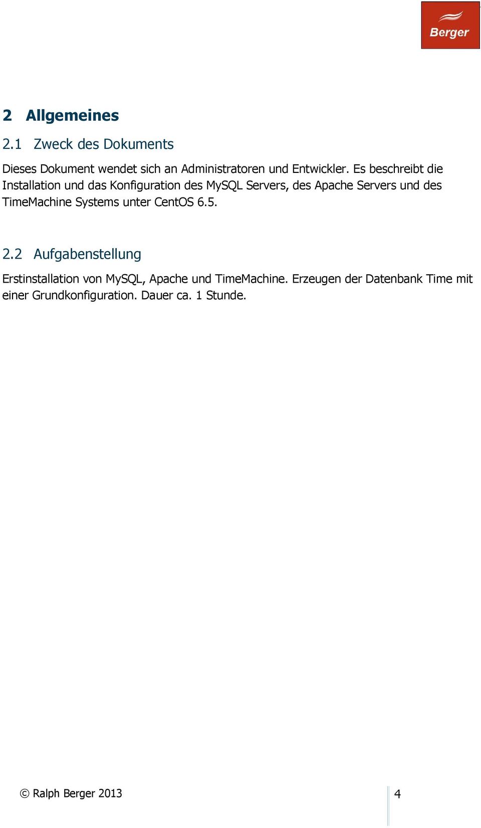 TimeMachine Systems unter CentOS 6.5. 2.