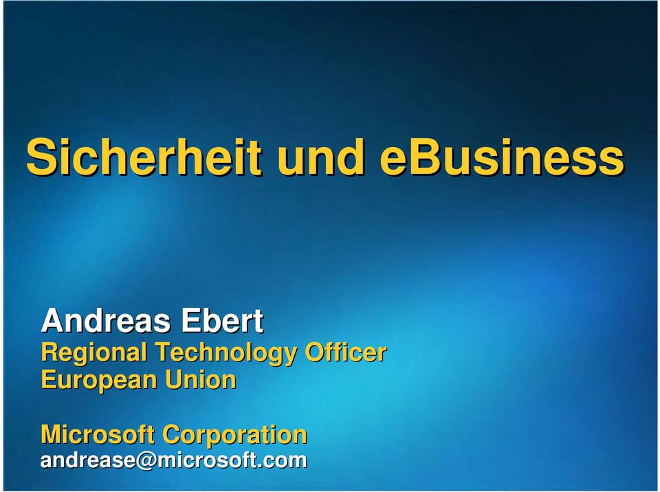 Technology Officer European