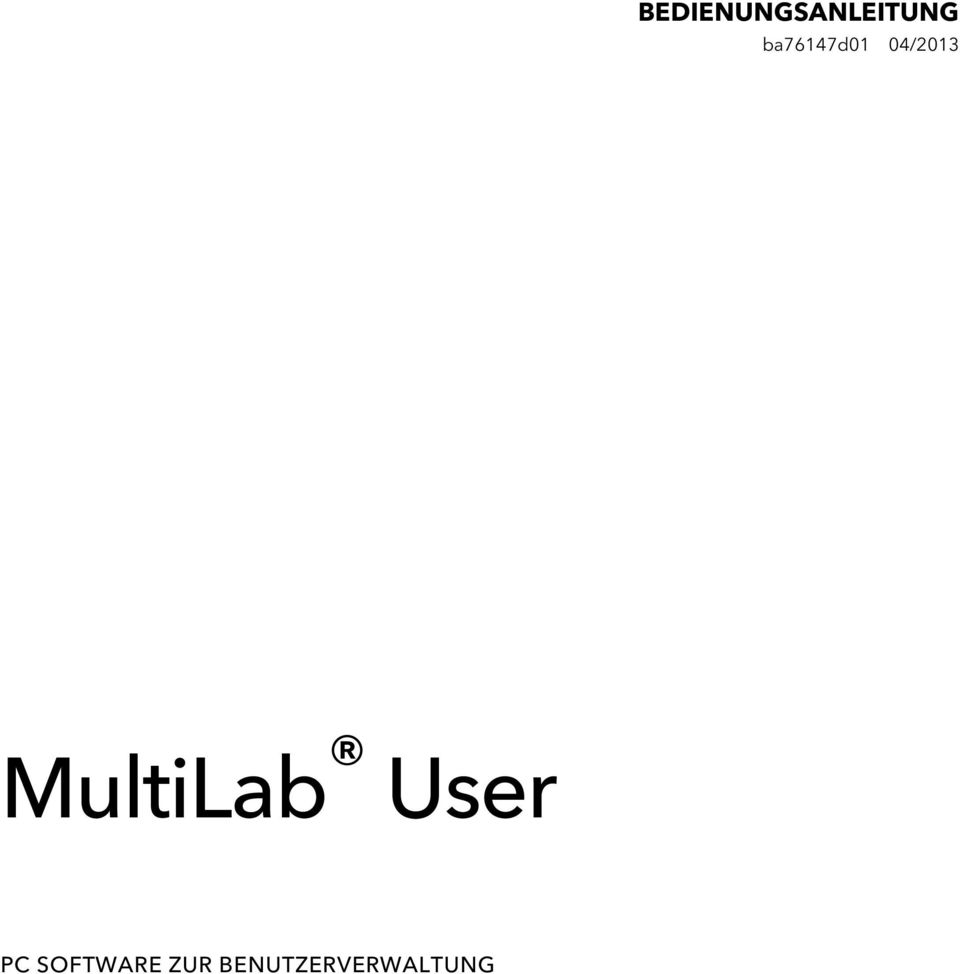 MultiLab User PC