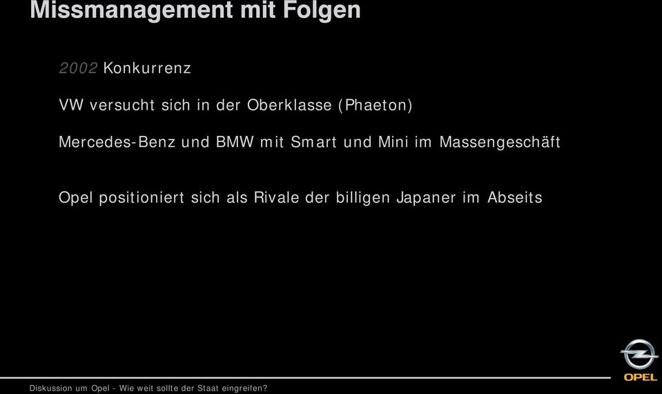 Mercedes-Benz und BMW mit Smart und Mini im