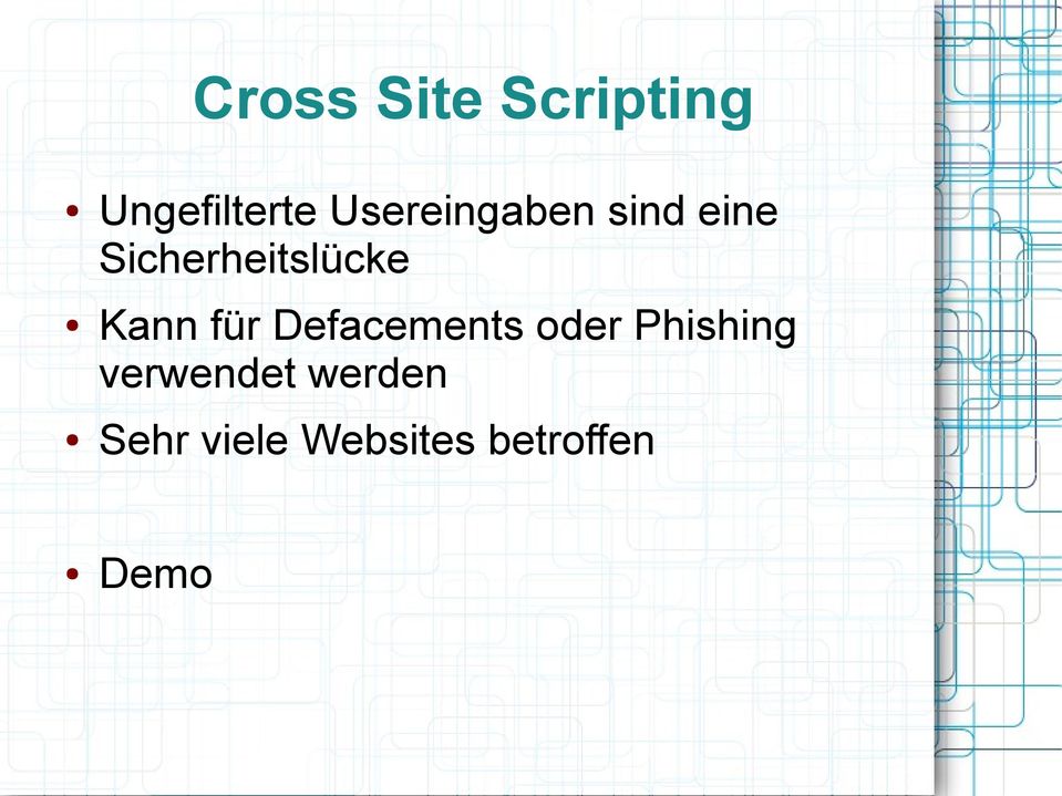 Kann für Defacements oder Phishing