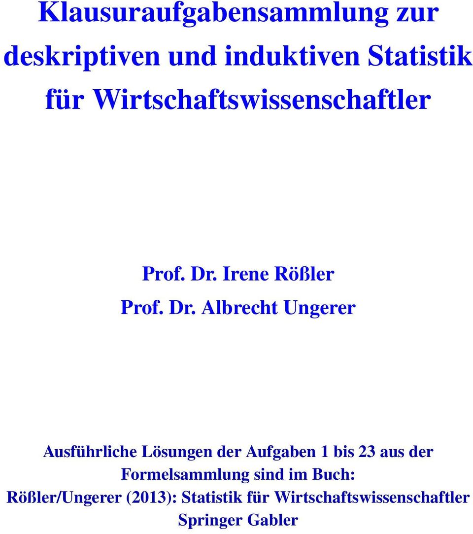 Irene Rößler Prof. Dr.