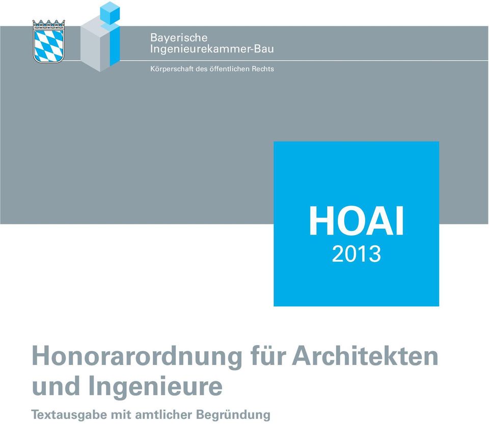 HOAI 2013 Honorarordnung für