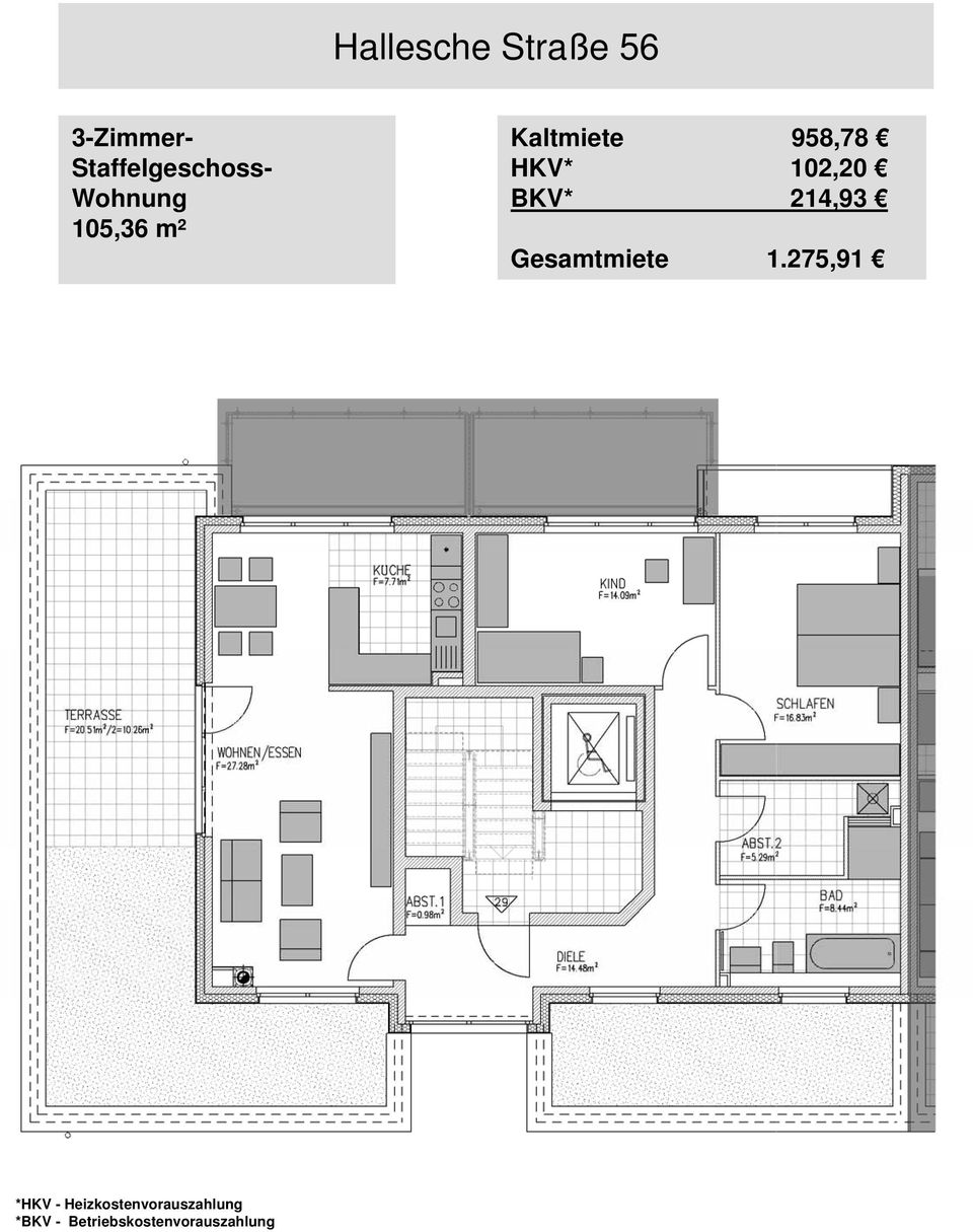 m² Kaltmiete 958,78 HKV* 102,20