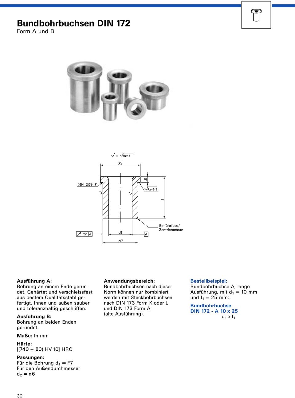 1 St.Zylindrische Bohrbuchse 4,7-8,0 mm// Bohrbuchsen ohne Bund DIN 179
