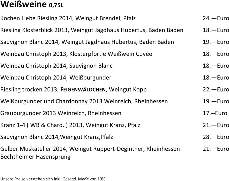 Weißburgunder und Chardonnay 2013 Weinreich, Rheinhessen Grauburgunder 2013 Weinreich, Rheinhessen Kranz 1-4 ( WB & Chard.