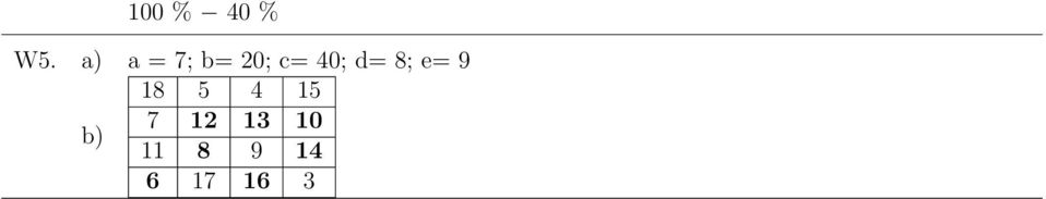 d= 8; e= 9 18 5 4 15 7