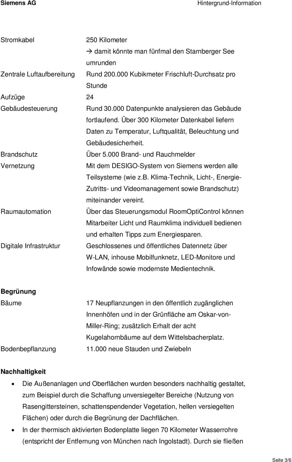 000 Brand- und Rauchmelder Vernetzung Mit dem DESIGO-System von Siemens werden alle Teilsysteme (wie z.b.