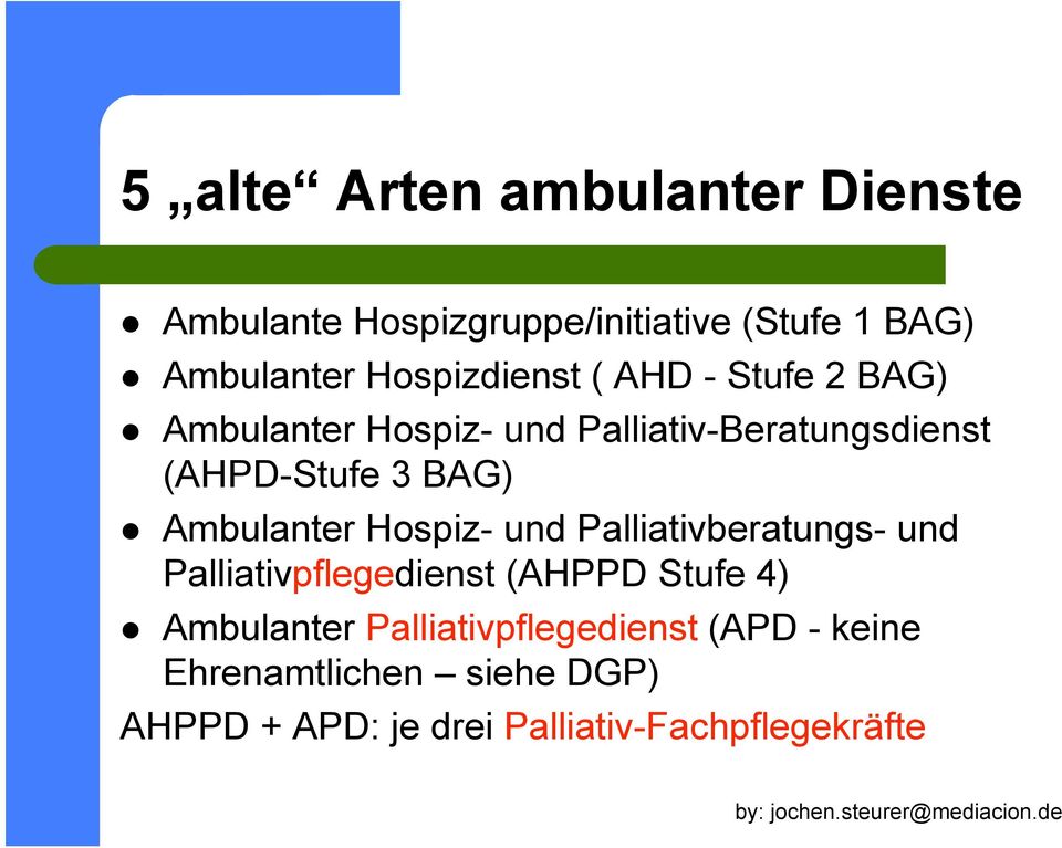 BAG) Ambulanter Hospiz- und Palliativberatungs- und Palliativpflegedienst (AHPPD Stufe 4)