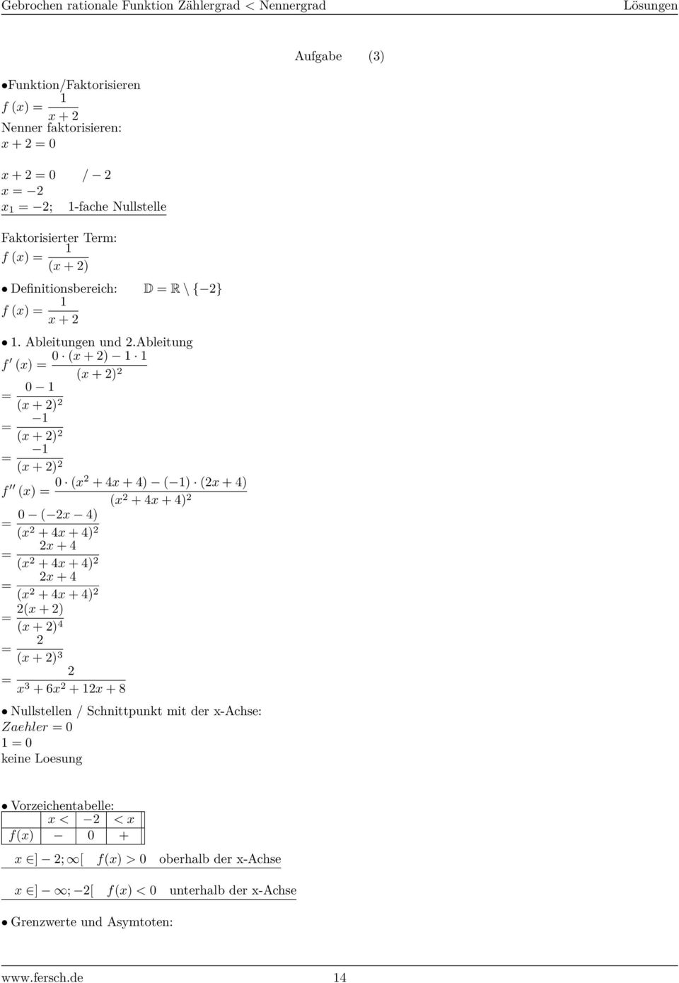 ableitung f 0 (x + ) (x) = (x + ) = 0 (x + ) = (x + ) = (x + ) f (x) = 0 (x + x + ) ( ) (x + ) (x + x + ) 0 ( x ) = (x + x + ) x + = (x + x + ) x + = (x + x + ) (x + ) =