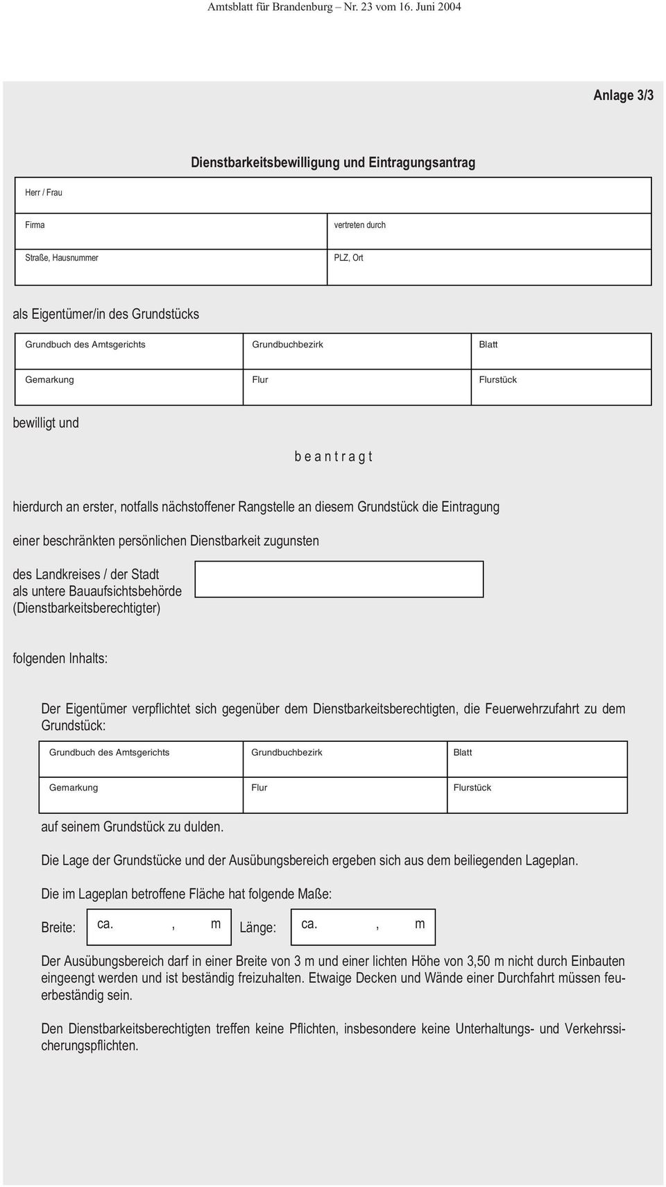 Rechtliche Sicherung Durch Beschrankte Personliche Dienstbarkeiten 65 Der Brandenburgischen Bauordnung Pdf Kostenfreier Download