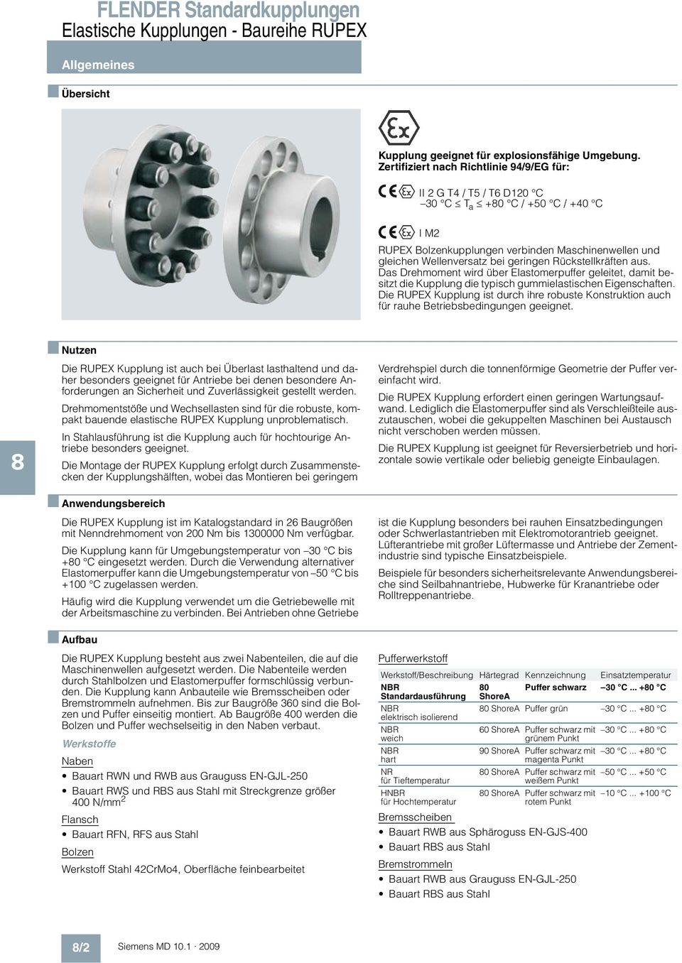 Elastische Kupplungen Baureihe RUPEX - PDF Kostenfreier Download