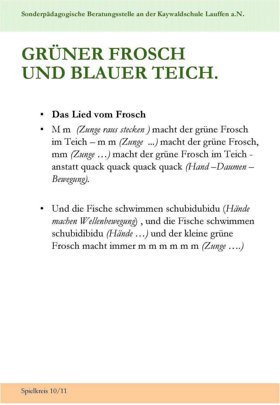 Bin frosch quak ich quak ein liedtext Bewegungslied für