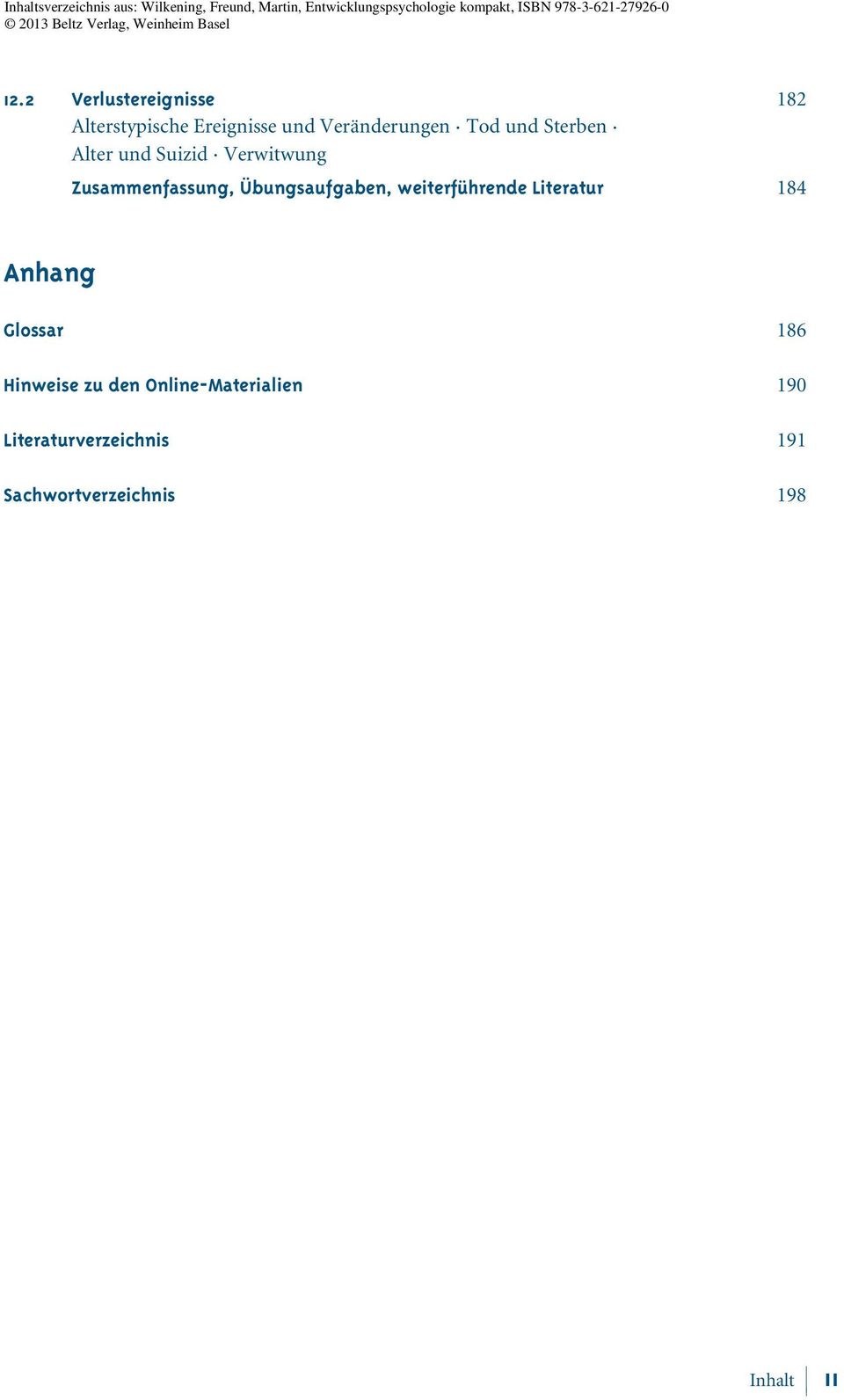 2 Verlustereignisse Alterstypische Ereignisse und Veränderungen Tod und Sterben