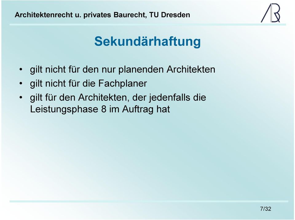 Fachplaner gilt für den Architekten, der