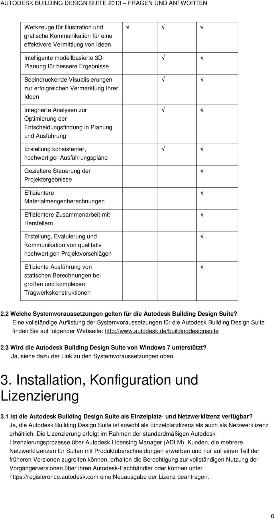 Steuerung der Projektergebnisse Effizientere Materialmengenberechnungen Effizientere Zusammenarbeit mit Herstellern Erstellung, Evaluierung und Kommunikation von qualitativ hochwertigen