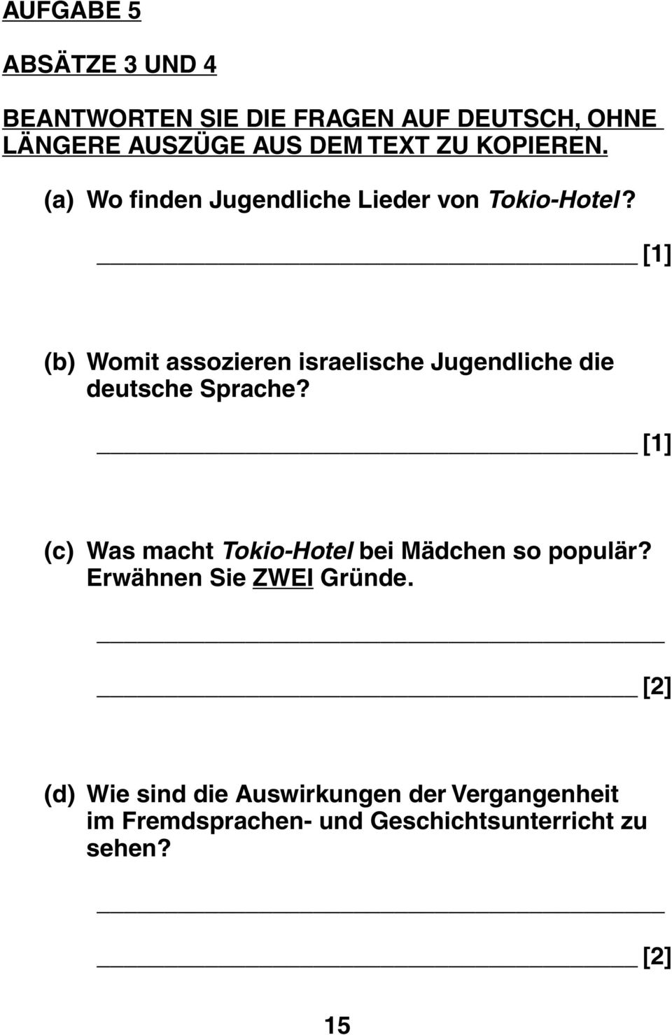 (b) Womit assozieren israelische Jugendliche die deutsche Sprache?