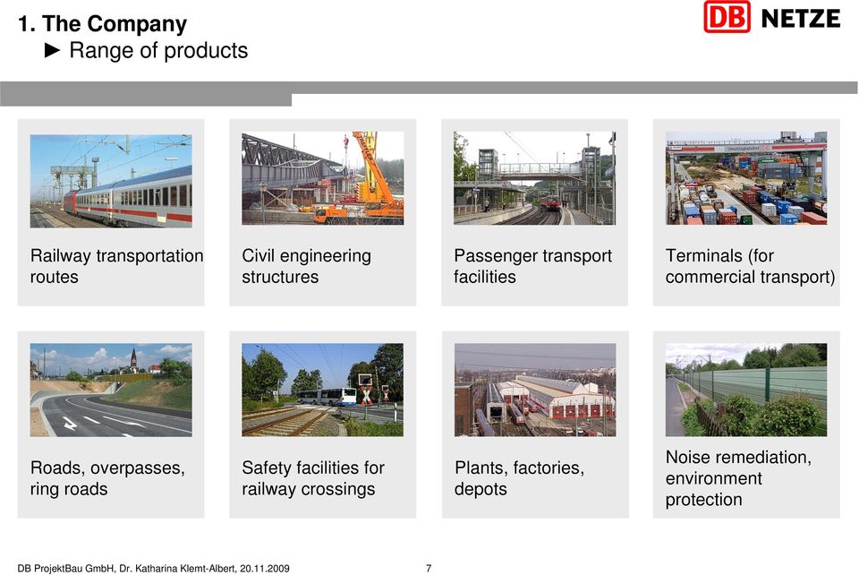 commercial transport) Roads, overpasses, ring roads Safety facilities for
