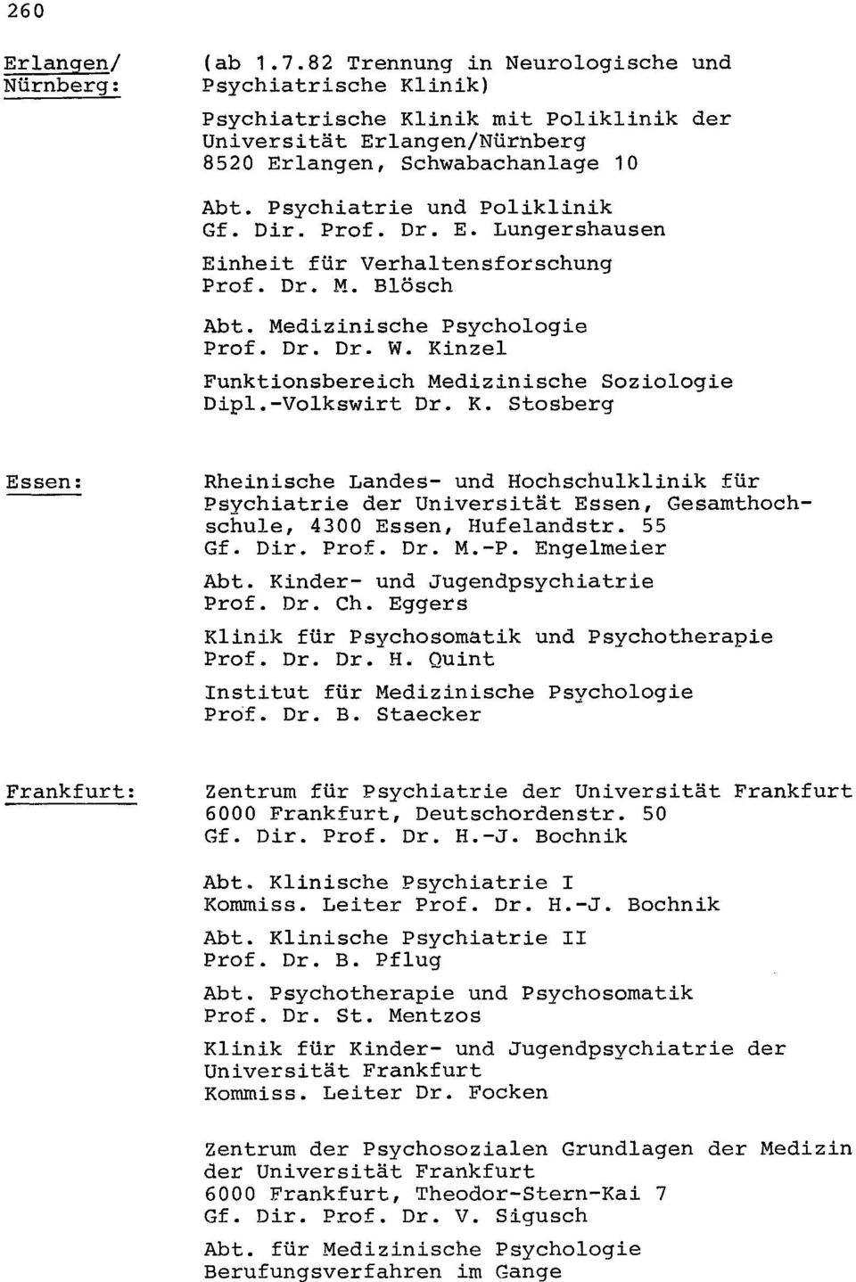 Kinzel Funktionsbereich Medizinische Soziologie Dipl.-Volkswirt Dr. K.