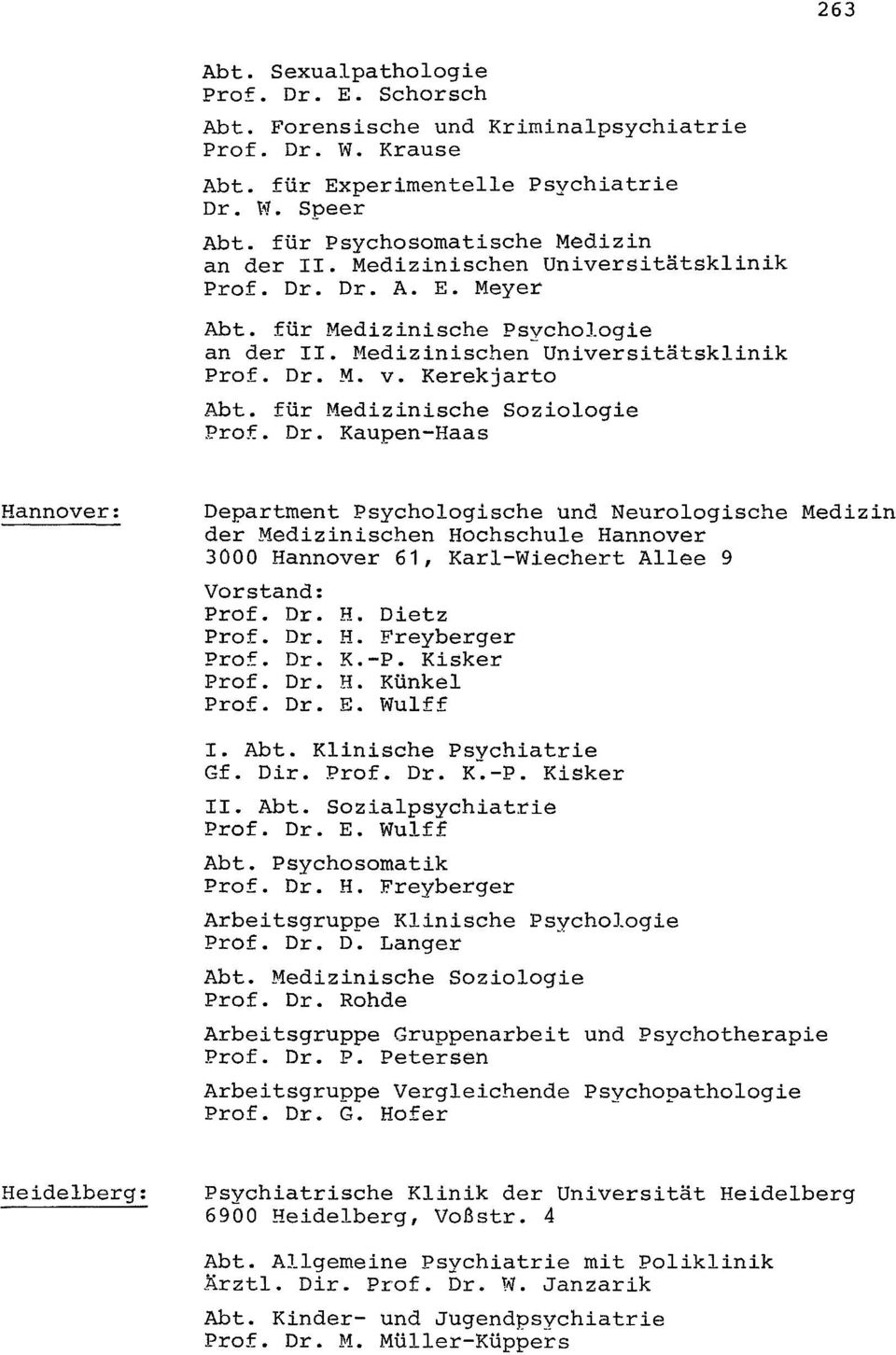 Kerekjarto Abt. für Medizinische Soziologie Prof. Dr.