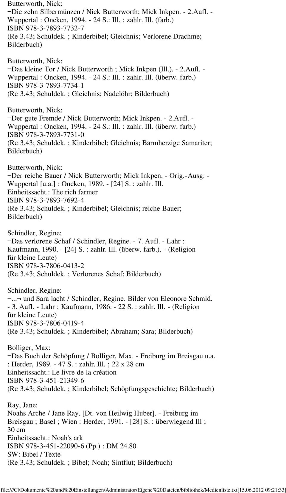 farb.) ISBN 978-3-7893-7734-1 (Re 3.43; Schuldek. ; Gleichnis; Nadelöhr; Bilderbuch) Butterworth, Nick: Der gute Fremde / Nick Butterworth; Mick Inkpen. - 2.Aufl. - Wuppertal : Oncken, 1994. - 24 S.