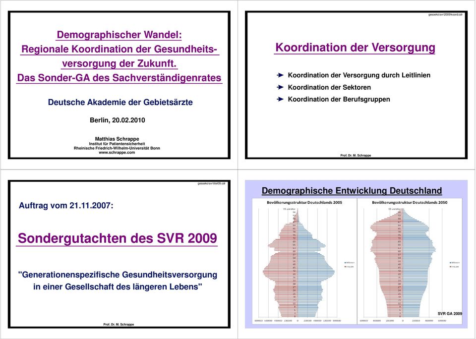 Sektoren Koordination der Berufsgruppen gesoeko\svr\2009\koord.cdr Berlin, 20.02.