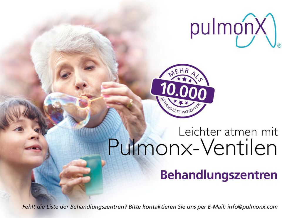 Pulmonx-Ventilen Behandlungszentren Fehlt die